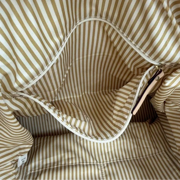 Kate Spade Eat Cake For Breakfast Canvas Tote Bag Red White Leather Trim - Picture 15 of 15